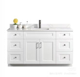 60'' SINGLE SINK SOILD WOOD VANITY WITH TOP